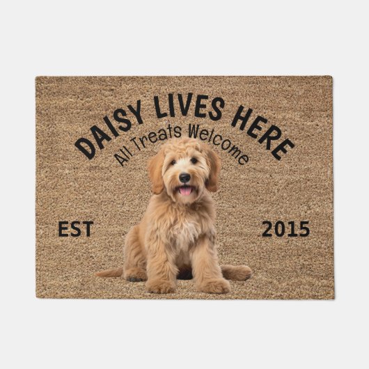 Labradoodle Personalisiert Hund Lover Doormat Fußmatte (Vorderseite)