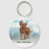 Labradoodle Personalisiert Keyring Schlüsselanhänger (Vorderseite)