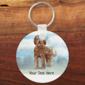 Labradoodle Personalisiert Keyring Schlüsselanhänger (Vorderseite)