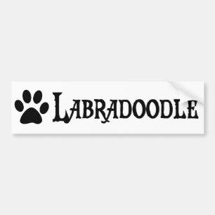 Labradoodle (Piratenart mit pawprint) Autoaufkleber