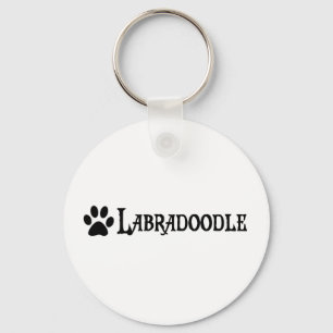Labradoodle (Piratenart mit pawprint) Schlüsselanhänger