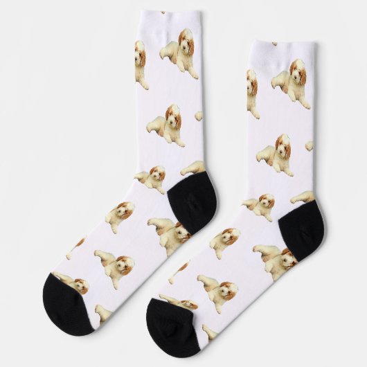 Labradoodle Puppy Dog Socken (Linkes Detail)