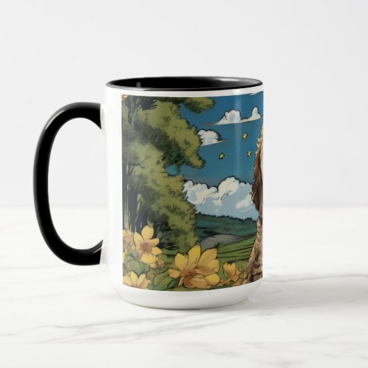 Labradoodle Puppy Farm Morgens Tasse (Links)