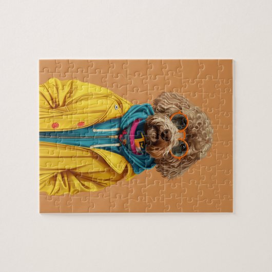 Labradoodle Puzzle mit Geschenkboxen (Horizontal)