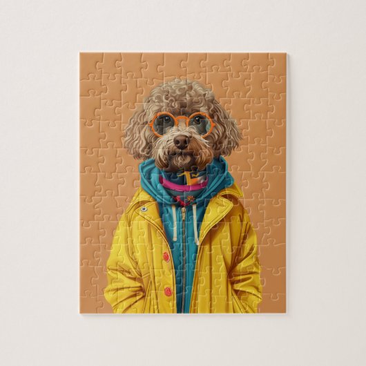 Labradoodle Puzzle mit Geschenkboxen (Vertikal)