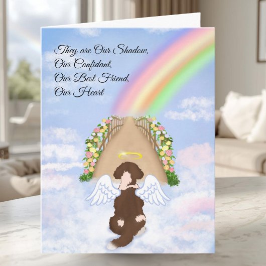 Labradoodle Rainbow Bridge Pet Loss Karte