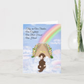 Labradoodle Rainbow Bridge Pet Loss Karte (Vorderseite)