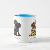 Labradoodle Rainbow Personalisiert Tasse (Zentrum)