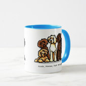 Labradoodle Rainbow Personalisiert Tasse (VorderseiteRechts)