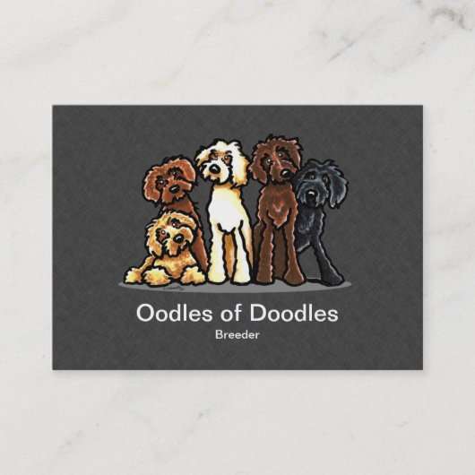 Labradoodle Rainbow Pet Business Cards Visitenkarte (Vorderseite)