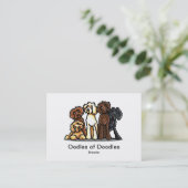 Labradoodle Rainbow White Pet Business Cards Visitenkarte (Stehend Vorderseite)
