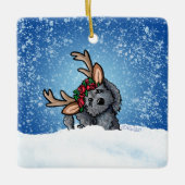 Labradoodle Rentier Keramik Ornament (Vorderseite)