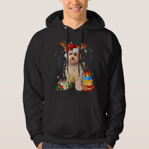 Labradoodle Rentier Weihnachtslicht Funny Dog Xm Hoodie