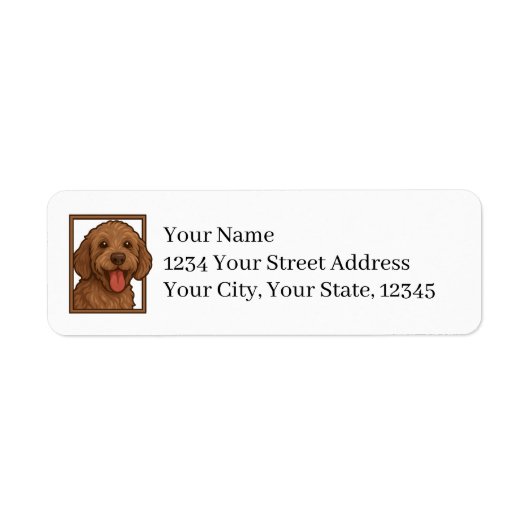 Labradoodle Return Address Labels (Vorne)