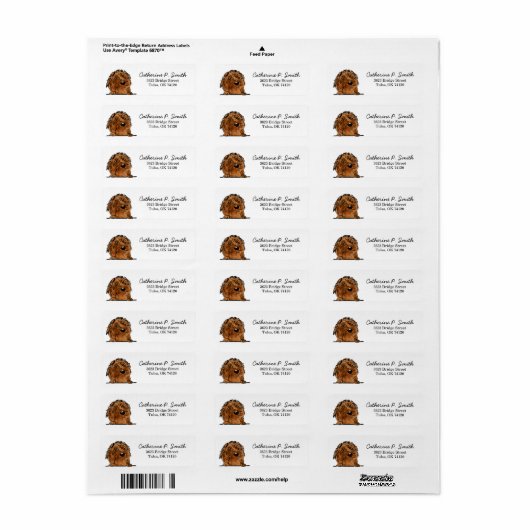 Labradoodle-Rücksendeadresse (Vorne)