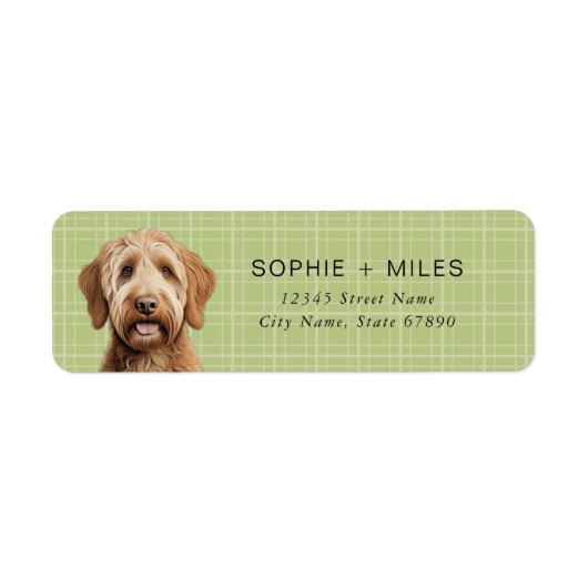 Labradoodle-Rücksendeadressen-Aufkleber (Vorne)