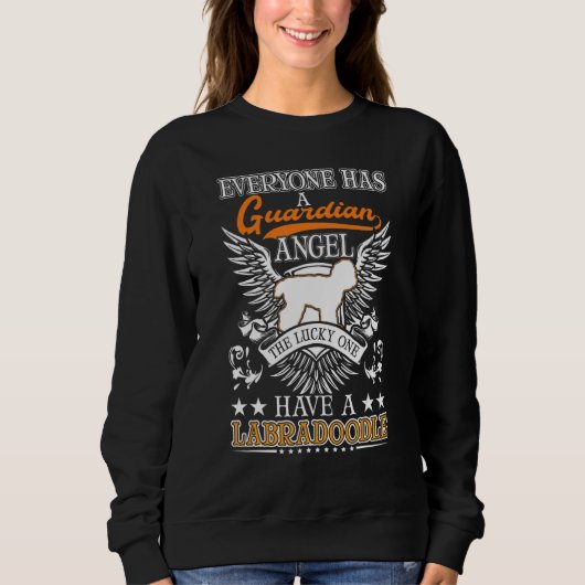 Labradoodle Schutzengel Schutzengel Sweatshirt (Vorderseite)