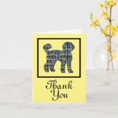 Labradoodle Silhouette Hund Vielen Dank, dass Sie  Karte (Gelbe Blume)