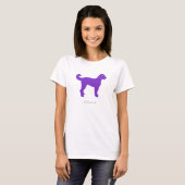 Labradoodle T - Shirt (lila Silhouette) (Vorne ganz)