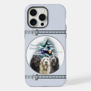 Labradoodle Trio Niedlich Blue Christmas Holidays iPhone 15 Pro Max Hülle