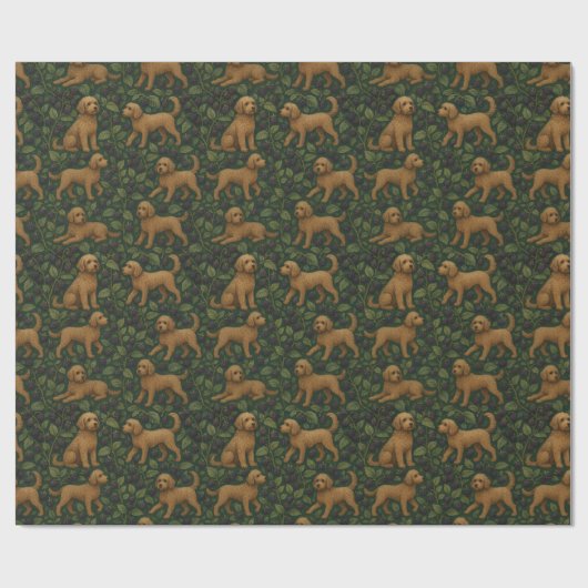 Labradoodle und BlackBerry Wrapping Paper Geschenkpapier (Flach)