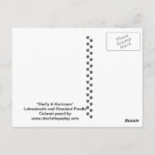 Labradoodle und Standard Poodle Dog Art Postkarte (Rückseite)