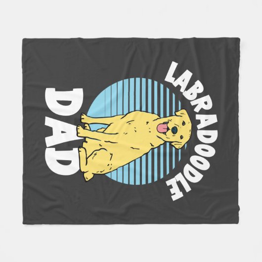 Labradoodle Vater Niedlicher Labrador Dog Gag Fleecedecke (Vorderseite (Horizontal))
