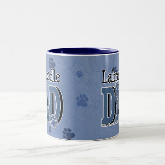 LabraDoodle VATER Zweifarbige Tasse (Mittel)