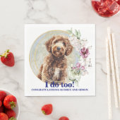 Labradoodle Wedding Napkins mit Hunden Foto Serviette (Beispiel)