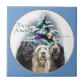 Labradoodle Weihnachten Fliese (Vorderseite)