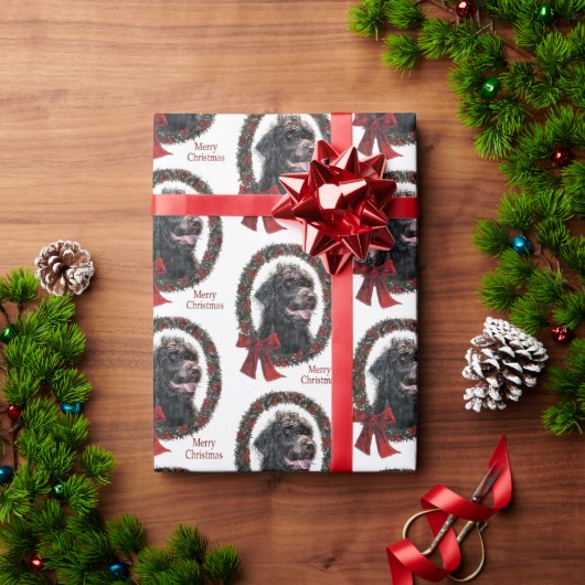 Labradoodle Weihnachten Geschenkpapier (Feiertagsgeschenk)