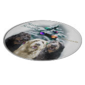 Labradoodle Weihnachten Schneidebrett (Ecke)