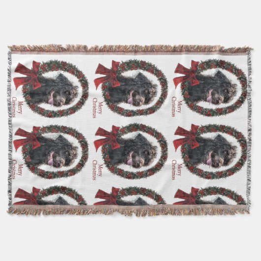 Labradoodle Weihnachtsgeschenke Decke (Vorderseite)