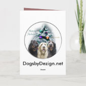 Labradoodle Weihnachtsgeschenke Feiertagskarte (Rückseite)