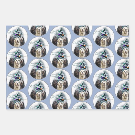 Labradoodle Weihnachtsgeschenke Geschenkpapier Set (Vorderseite 2)