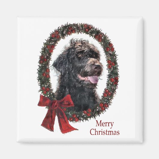 Labradoodle Weihnachtsgeschenke Magnet (Vorne)