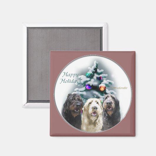 Labradoodle Weihnachtsgeschenke Magnet (Vorderseite/Rückseite)