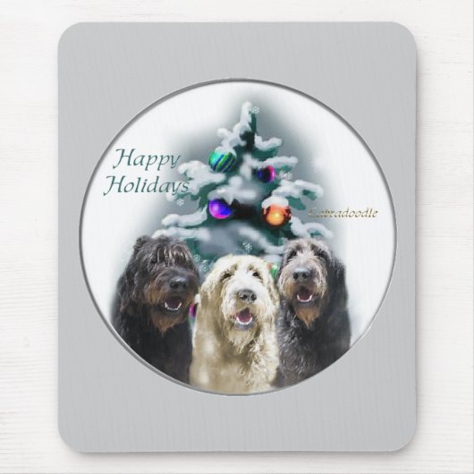 Labradoodle Weihnachtsgeschenke Mousepad (Vorne)