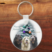 Labradoodle Weihnachtsgeschenke Schlüsselanhänger (Vorderseite)