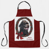 Labradoodle Weihnachtsgeschenke Schürze (Vorderseite)