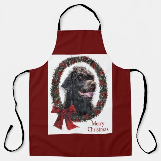 Labradoodle Weihnachtsgeschenke Schürze (Vorderseite)