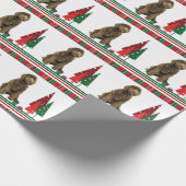 Labradoodle WeihnachtsPackpapier Geschenkpapier (Ecke)