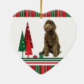 Labradoodle Weihnachtsverzierung Keramik Ornament (Hinten)