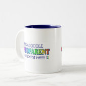 LABRADOODLE ZWEIFARBIGE TASSE (Vorderseite Links)