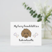 LabradoodleChocolate Postkarte (Stehend Vorderseite)