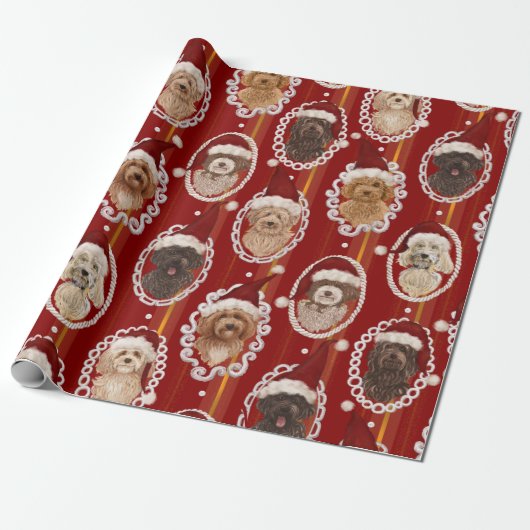 ©LabraDoodleFriends Hund Labradoodle, das Rot Geschenkpapier (Ungerollt)