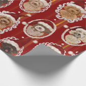©LabraDoodleFriends Hund Labradoodle, das Rot Geschenkpapier (Ecke)