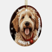 Labradoodle's First Christmas Keramik Ornament (Rechts)