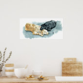 Labradoodles in der Liebe Leinwand Poster (Küche)