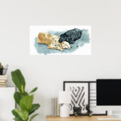 Labradoodles in der Liebe Leinwand Poster (Heimbüro)
